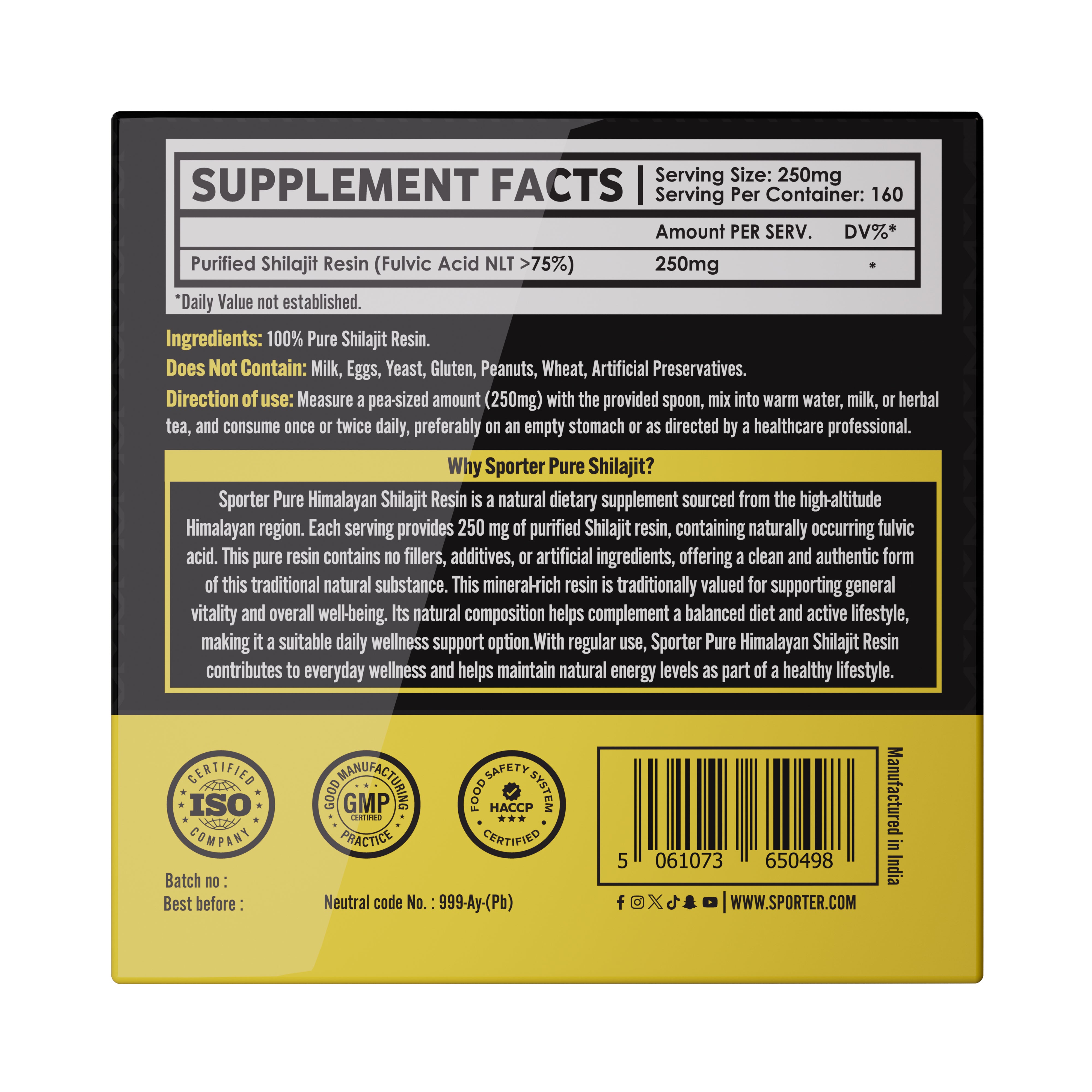 سبورتر – شيلاجيت راتنج هيمالايا نقي