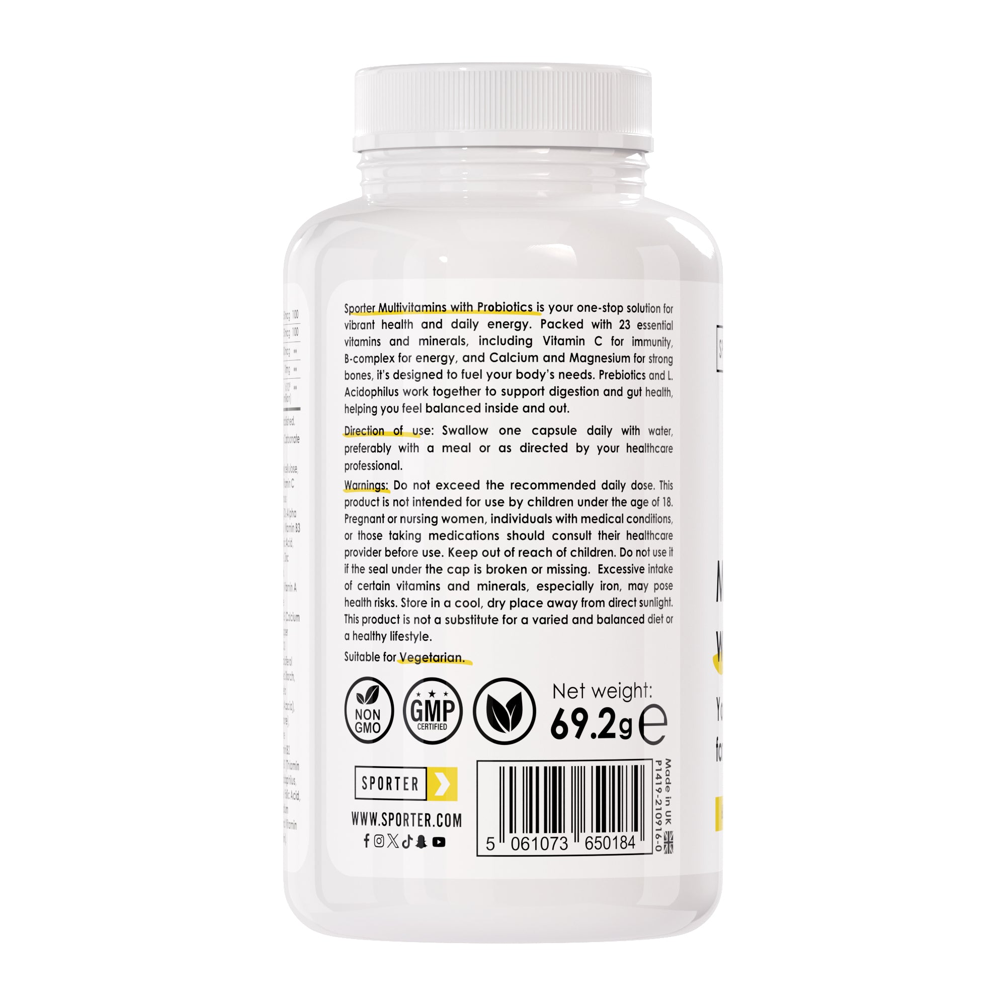 Sporter - Multivitamins with Probiotic