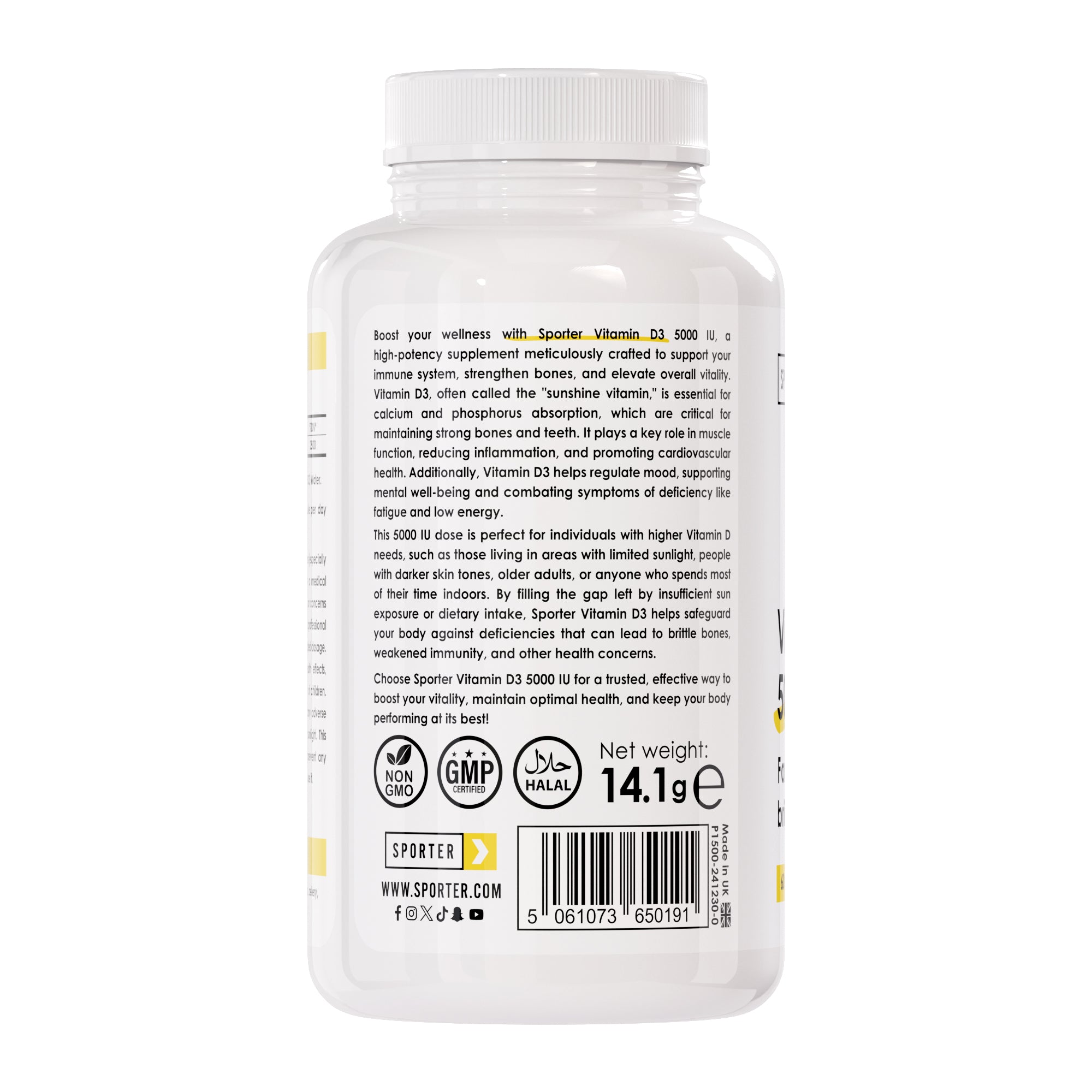 Sporter - Vitamin D3 5000 IU