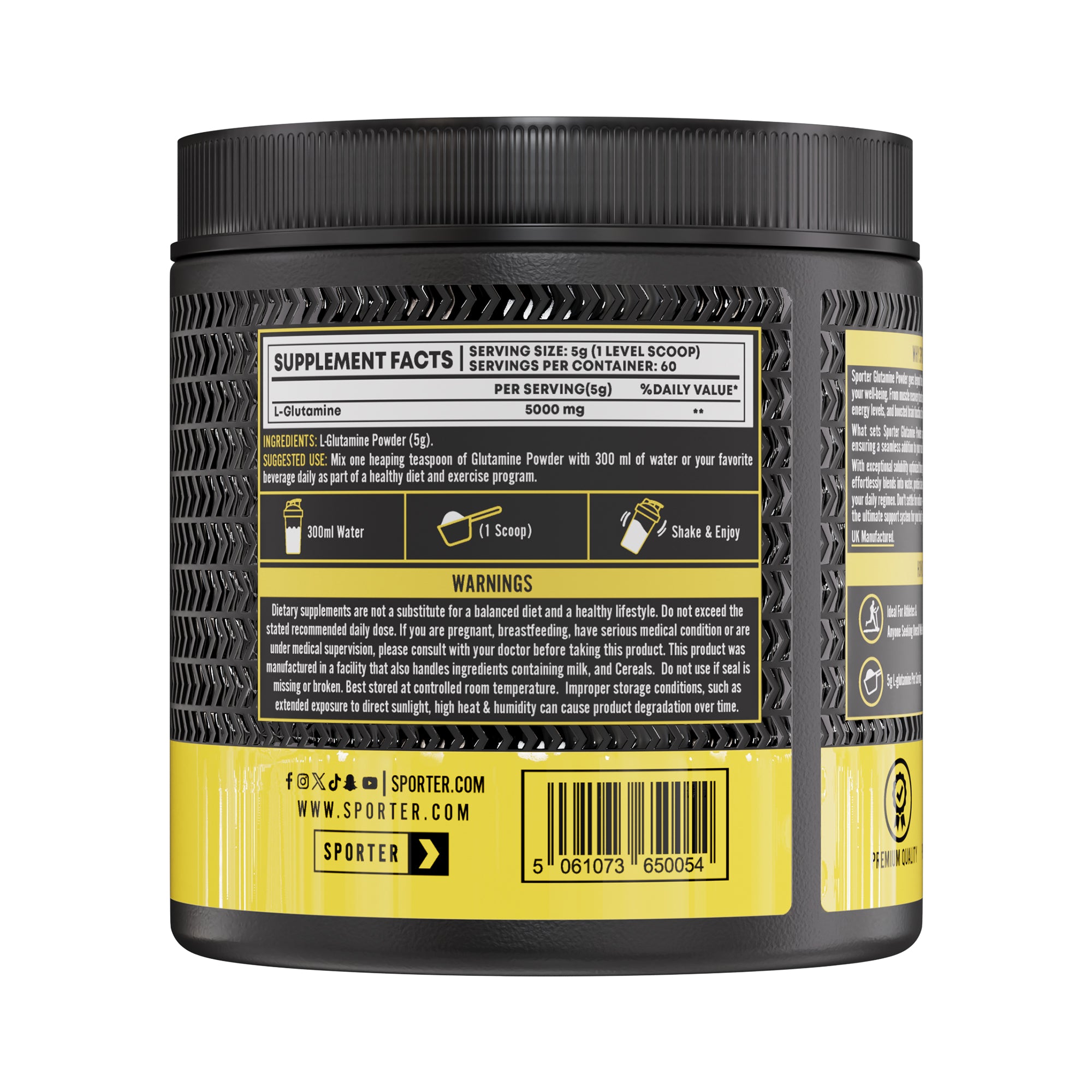 Sporter - Glutamine Micronized Powder (300g)