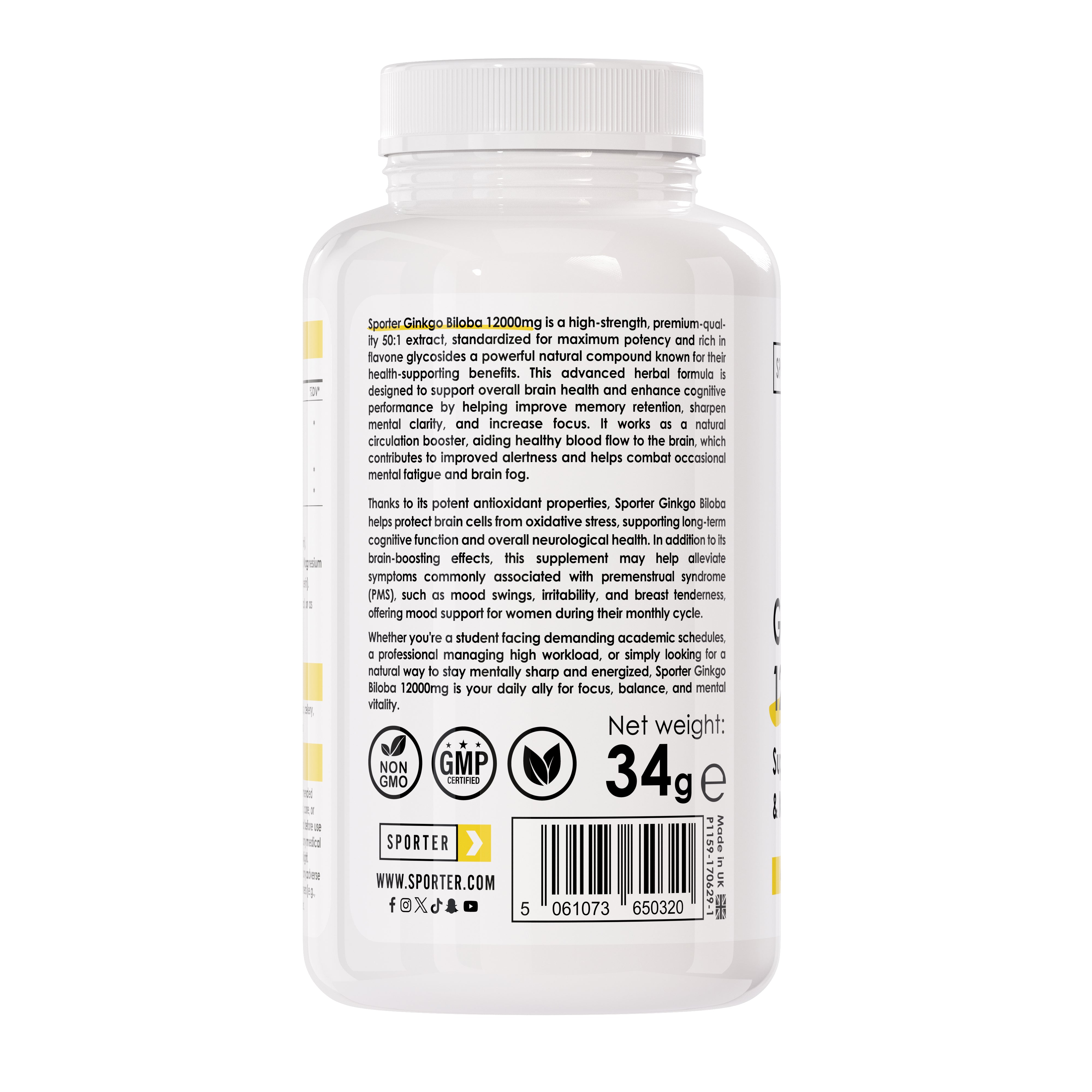 Sporter - Ginkgo Biloba 12000 mg