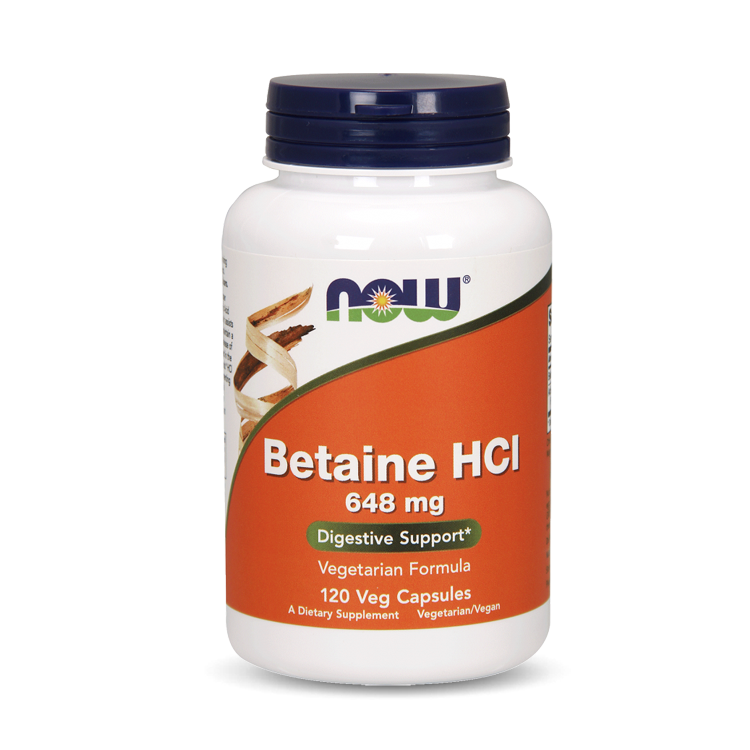 Now Betaine HCl 648 mg