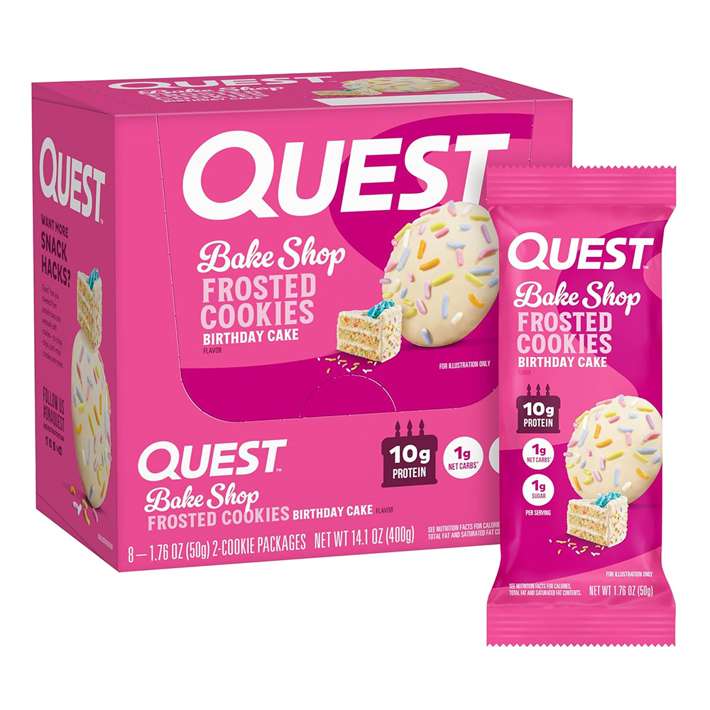 Quest Nutrition - Frosted Cookie Cake - Box of 8 (Twin Pack)