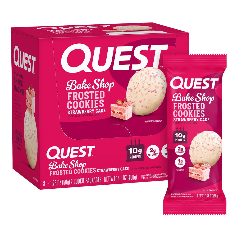 Quest Nutrition - Frosted Cookie Cake - Box of 8 (Twin Pack)