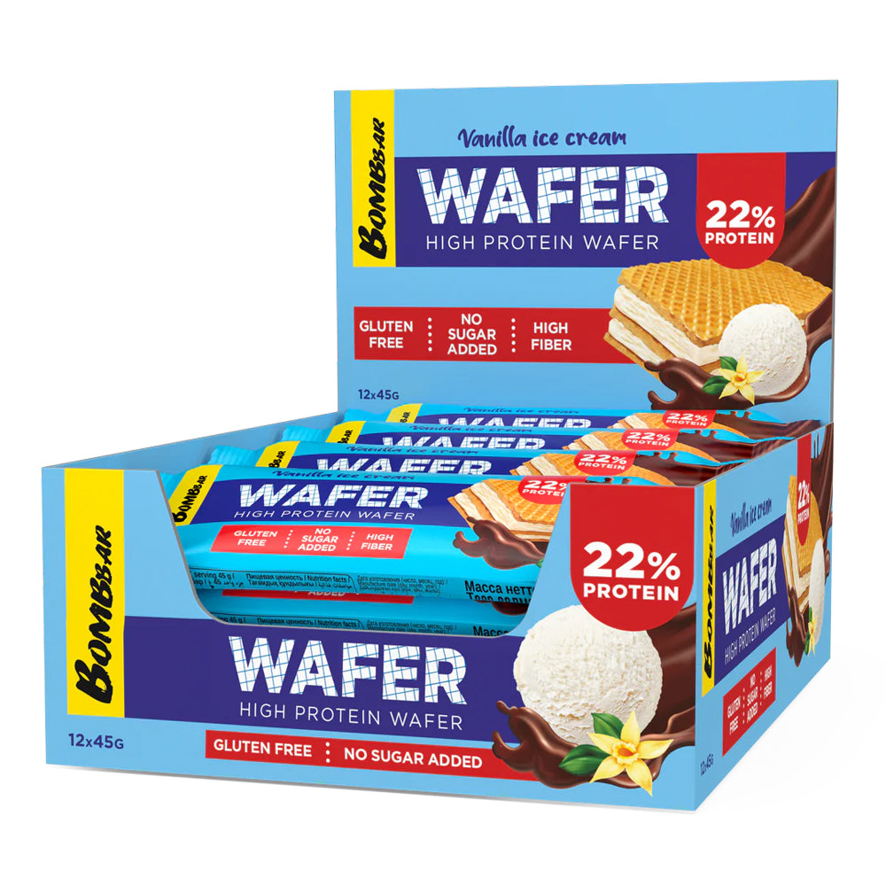 BombBar - Glazed Wafer Bar in Chocolate - Box of 12