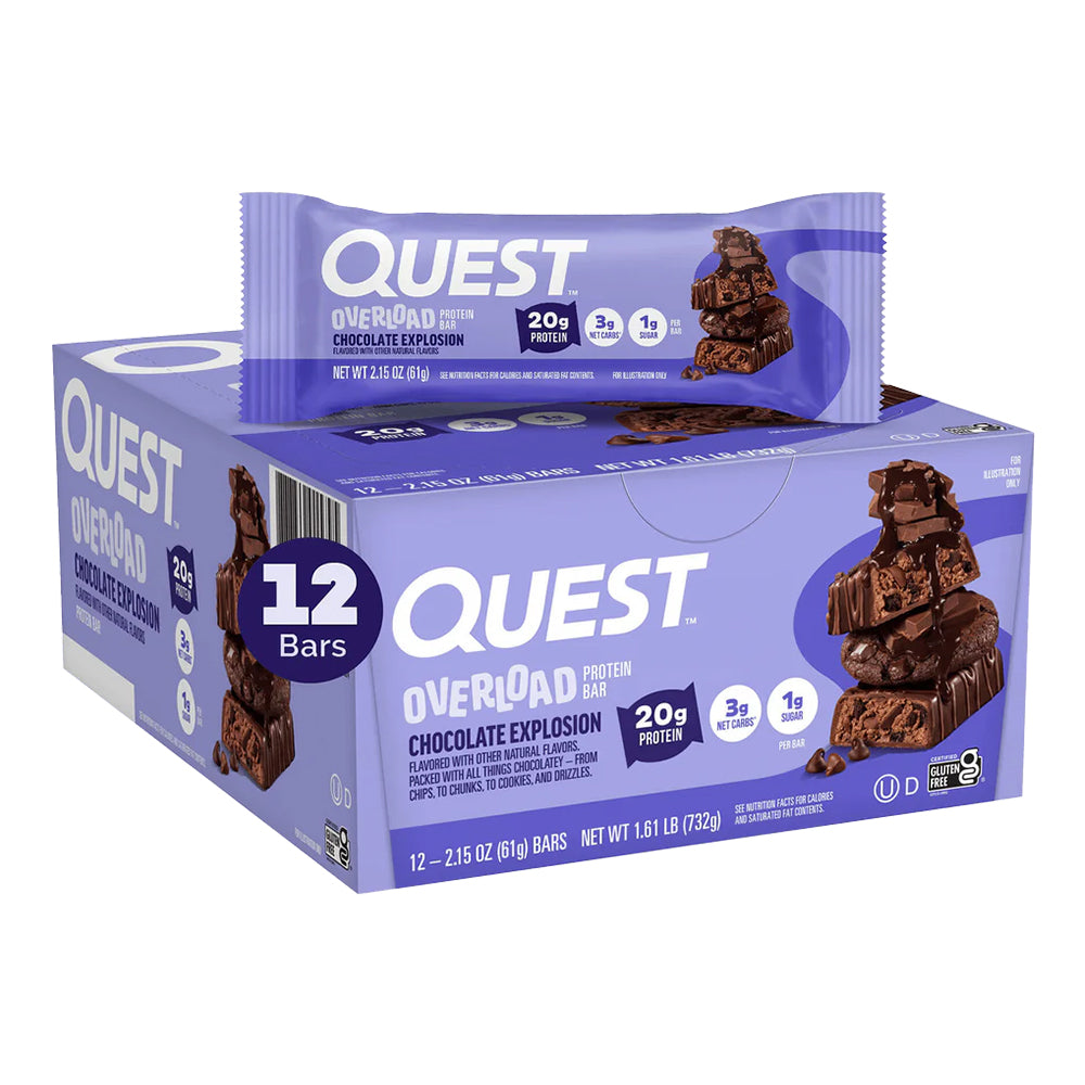 Quest Nutrition - Overload Protein Bar - Box of 12