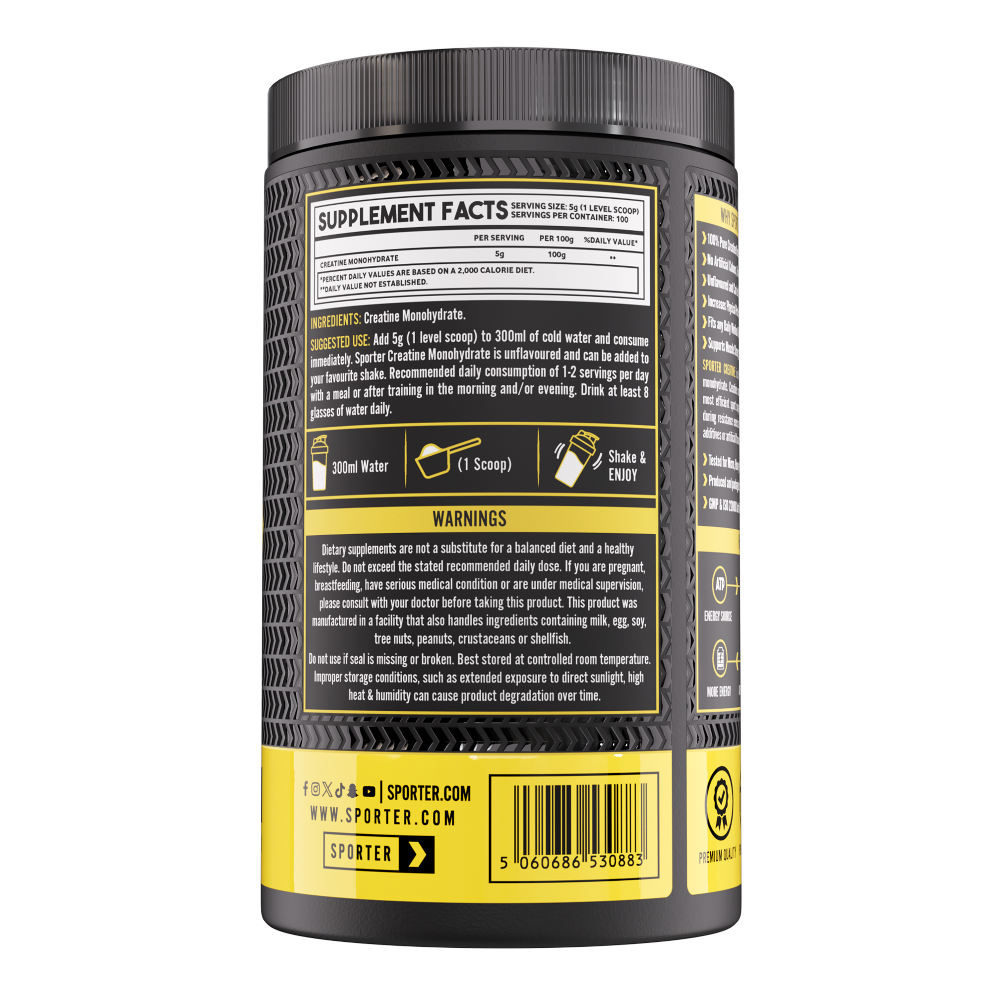Sporter - Creatine Monohydrate Powder