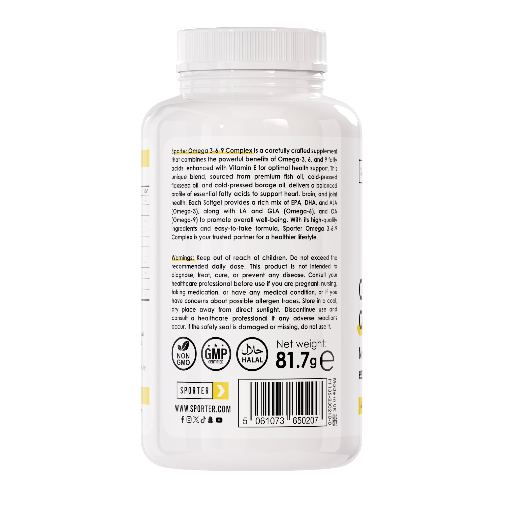 Sporter - Omega 3-6-9 Complex 1000 mg