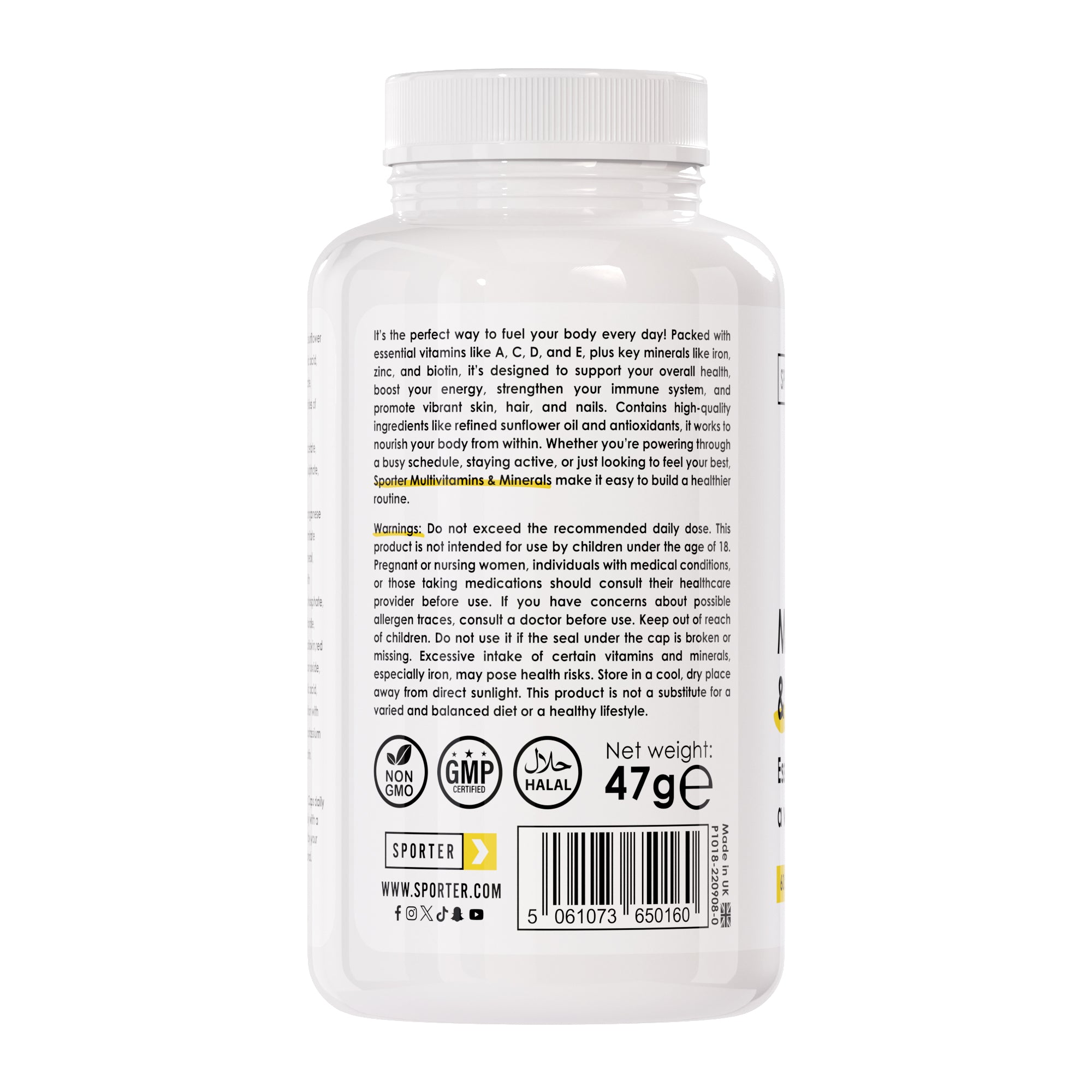Sporter - MultiVitamins & Minerals | Potassium Iodide