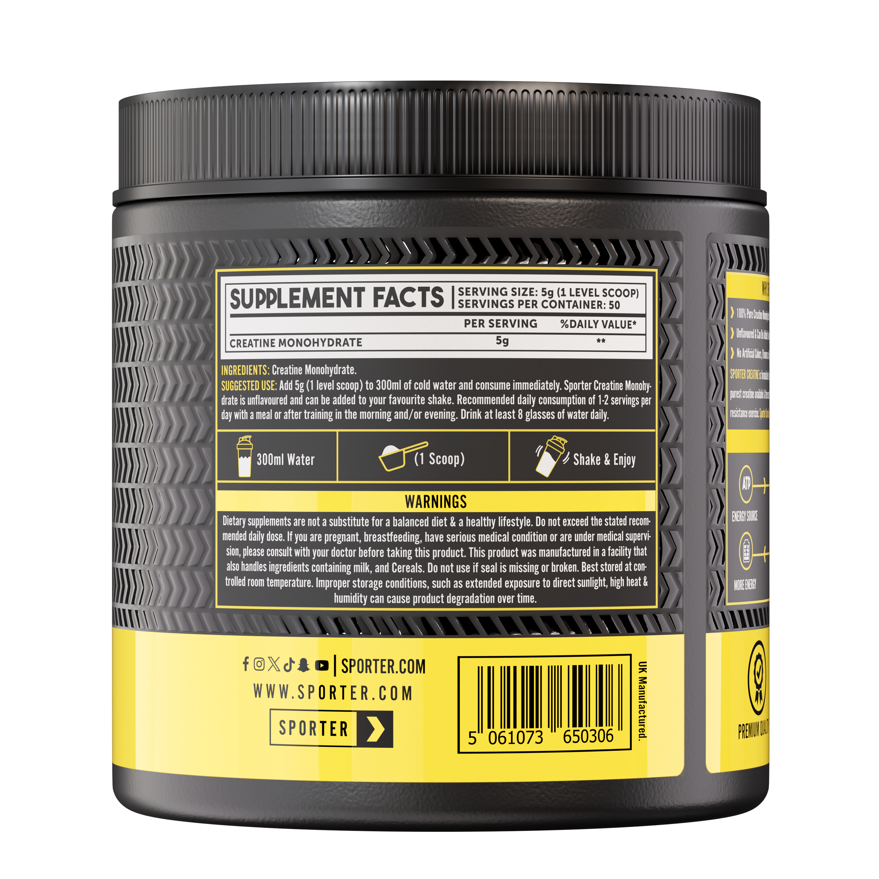 Sporter - Creatine Monohydrate Powder